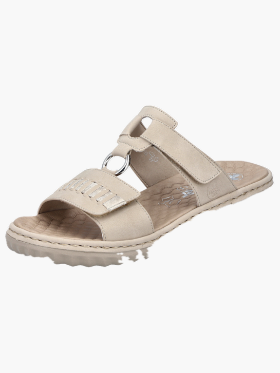 Rieker Damen Pantoletten Beige 137210 2