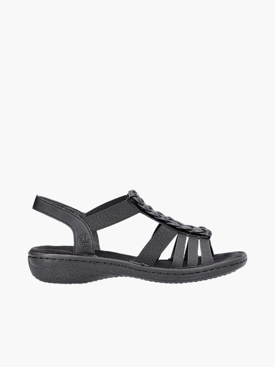 Rieker Damen Riemchensandalen Schwarz 137220 1