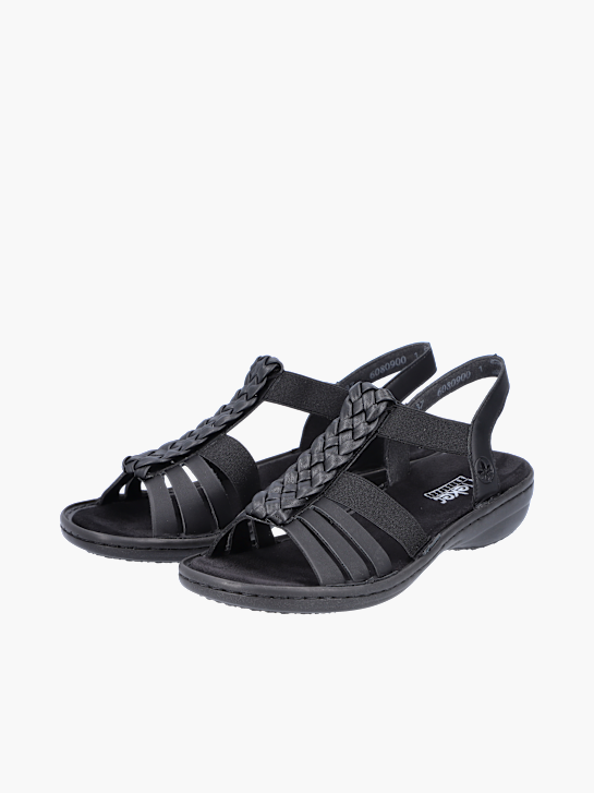 Rieker Damen Riemchensandalen Schwarz 137220 4