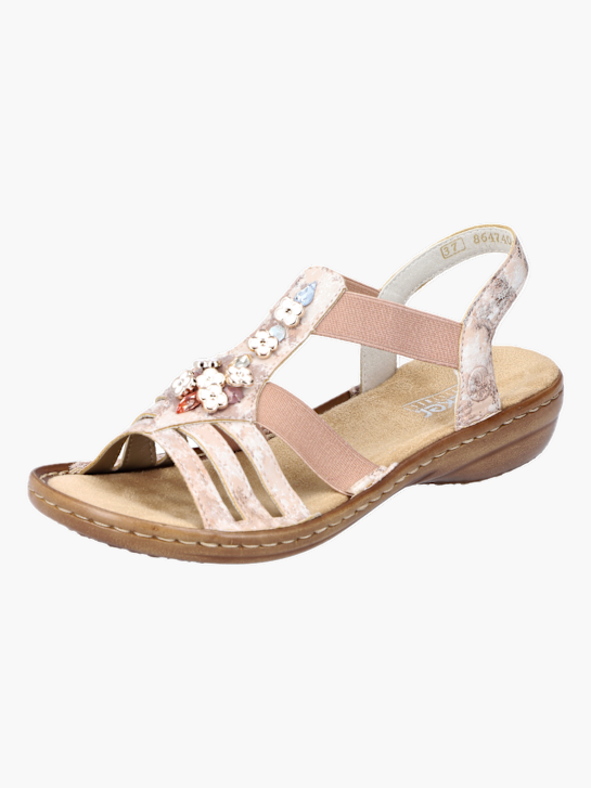 Rieker Damen Riemchensandalen Rosa 137225 2