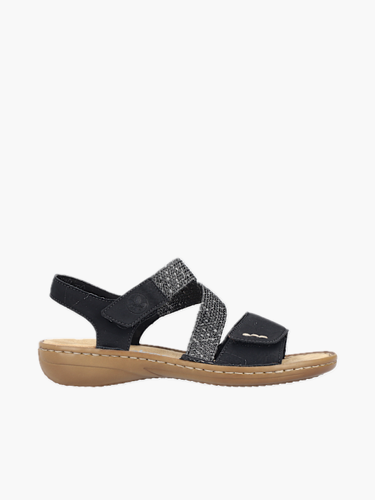 Rieker Damen Riemchensandalen Schwarz 137226 1