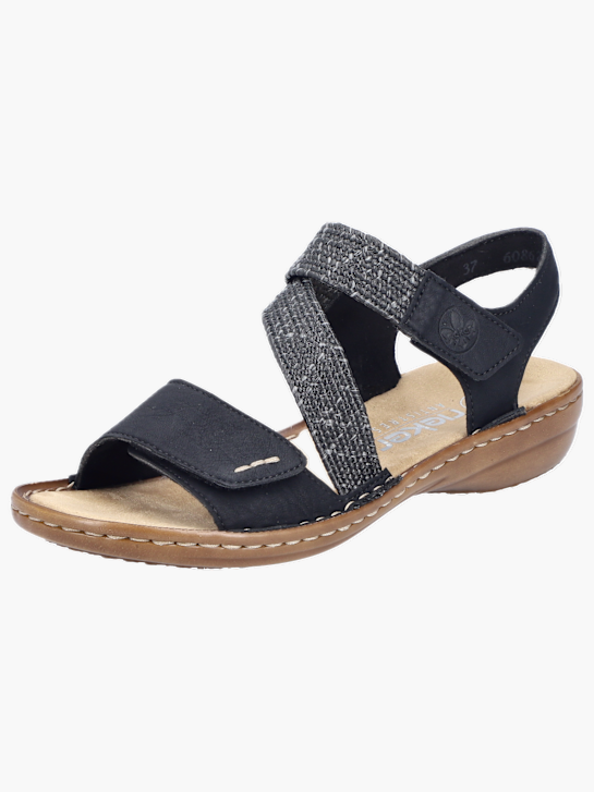 Rieker Damen Riemchensandalen Schwarz 137226 2