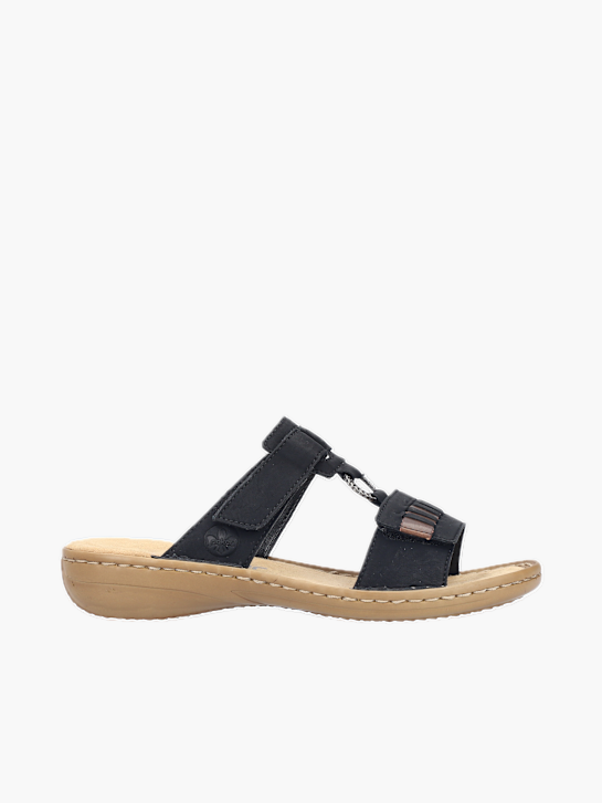Rieker Damen Pantoletten Schwarz 137229 1