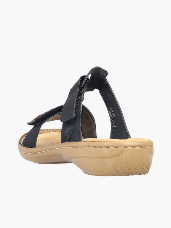 Rieker Damen Pantoletten Schwarz 137229 3