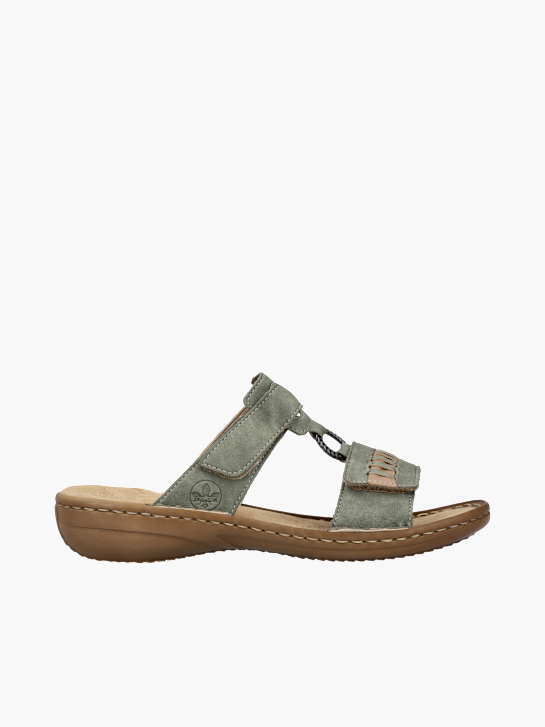 Rieker Damen Pantoletten Grün 137230 1