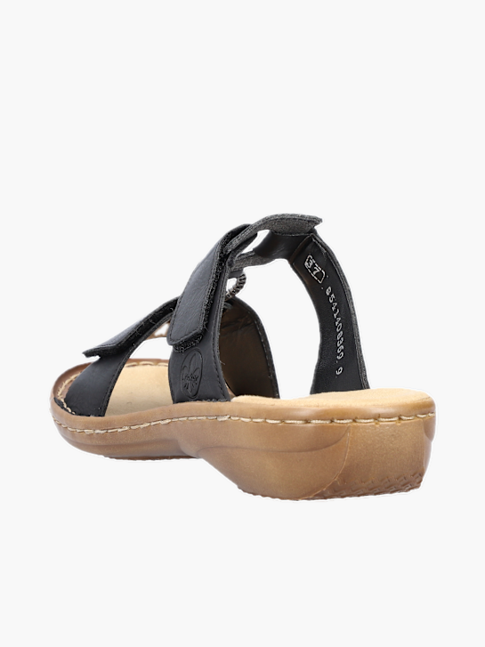 Rieker Damen Pantoletten Schwarz 137231 3