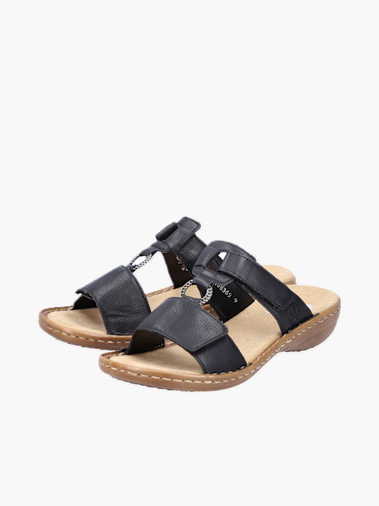 Rieker Damen Pantoletten Schwarz 137231 4