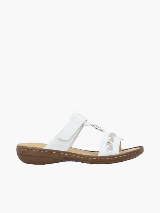 Rieker Damen Pantoletten Weiß 137234 1
