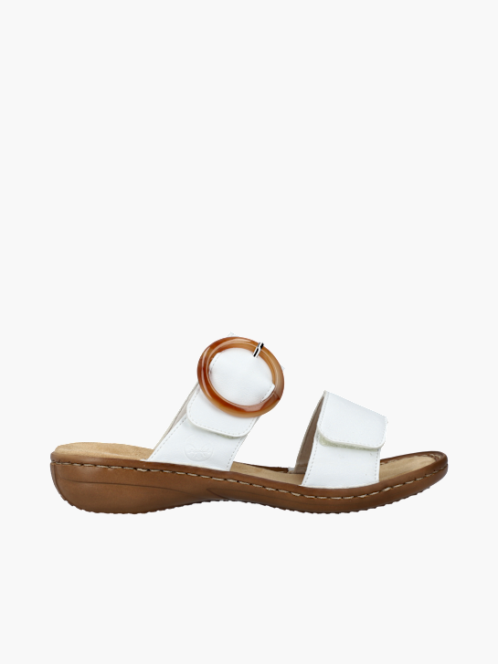 Rieker Damen Pantoletten Weiß 137236 1