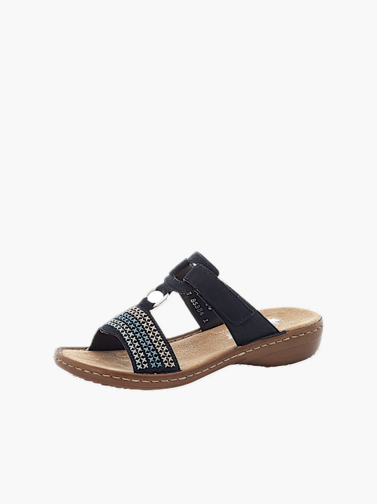 Rieker Damen Pantoletten Blau 137217 2