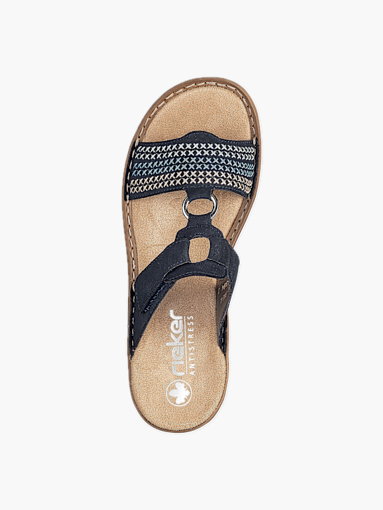 Rieker Damen Pantoletten Blau 137217 3