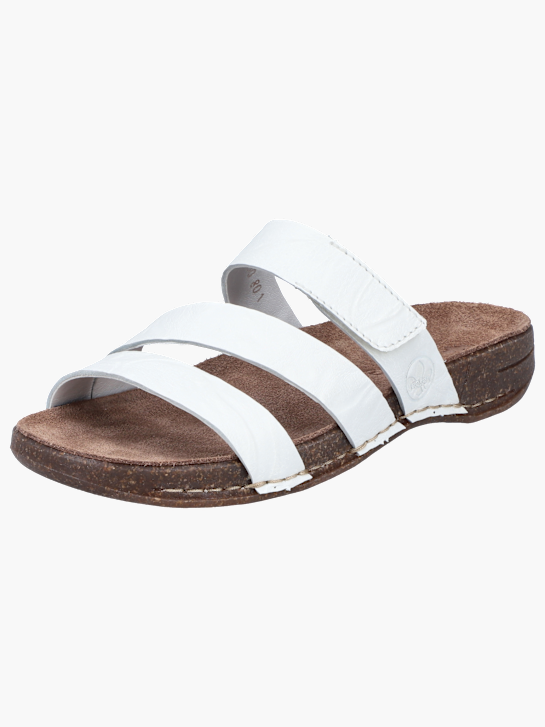 Rieker Damen Pantoletten Weiß 137242 2