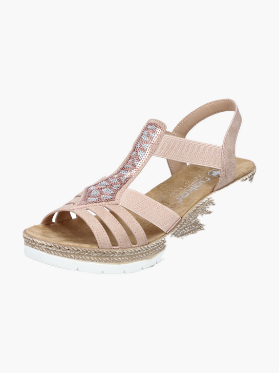 Rieker Damen Keilsandaletten Rosa 137247 2