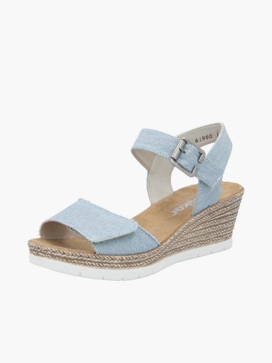 Rieker Damen Keilsandaletten Blau 137249 2