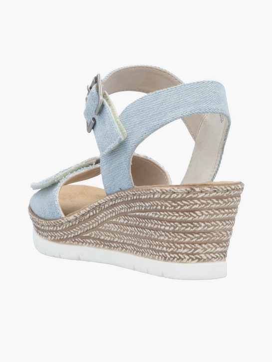 Rieker Damen Keilsandaletten Blau 137249 3