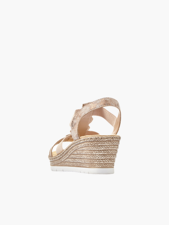 Rieker Damen Keilsandaletten Rosa 137246 3