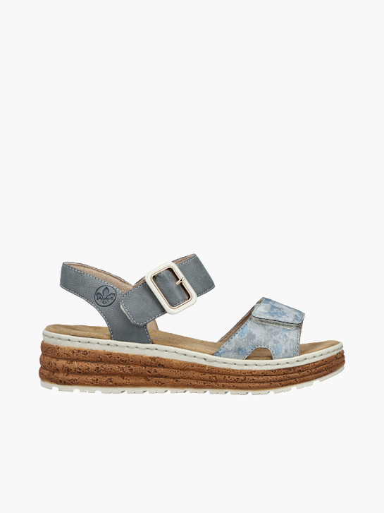 Rieker Damen Keilsandaletten Blau 137256 1