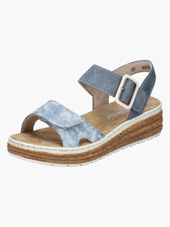Rieker Damen Keilsandaletten Blau 137256 2