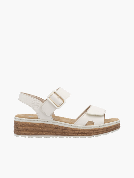 Rieker Damen Keilsandaletten Beige 137257 1