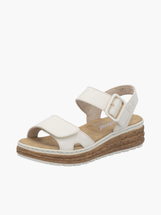 Rieker Damen Keilsandaletten Beige 137257 2