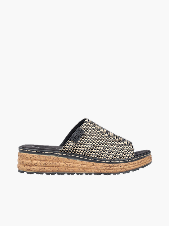 Rieker Damen Pantoletten Schwarz 137258 1