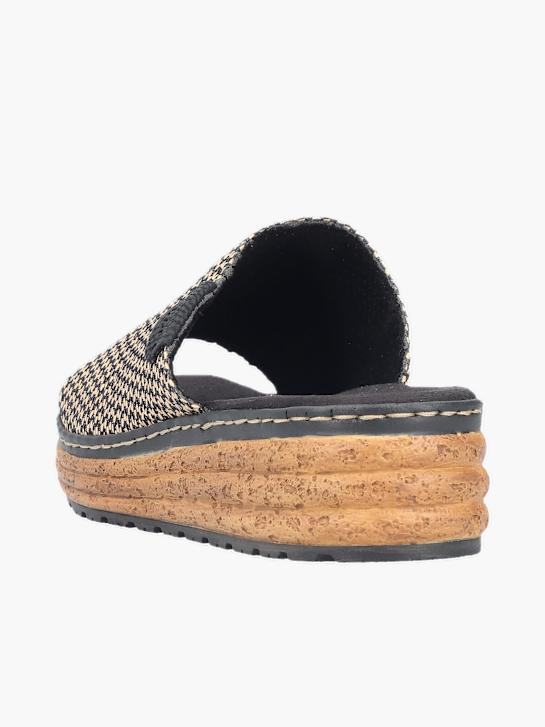 Rieker Damen Pantoletten Schwarz 137258 3