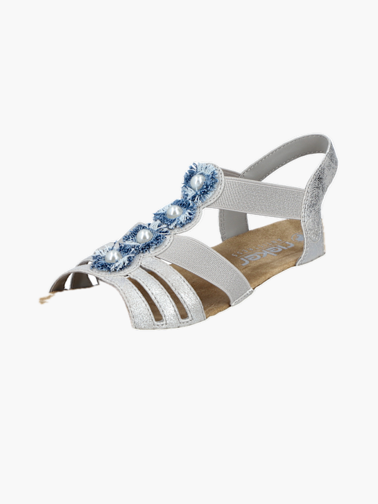 Rieker Damen Keilsandaletten Silber 137259 2