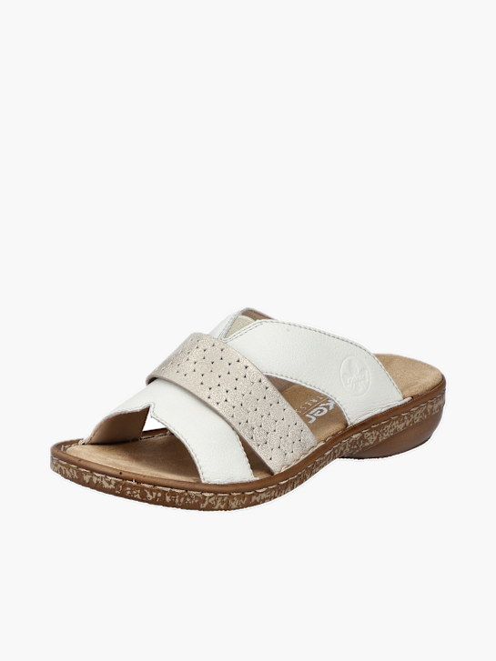 Rieker Damen Pantoletten Weiß 137265 2