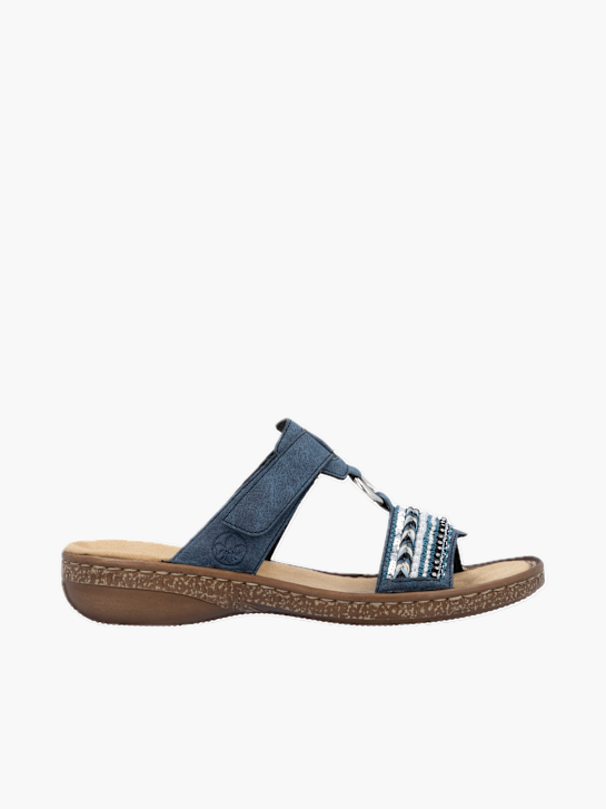 Rieker Damen Pantoletten Blau 137262 1