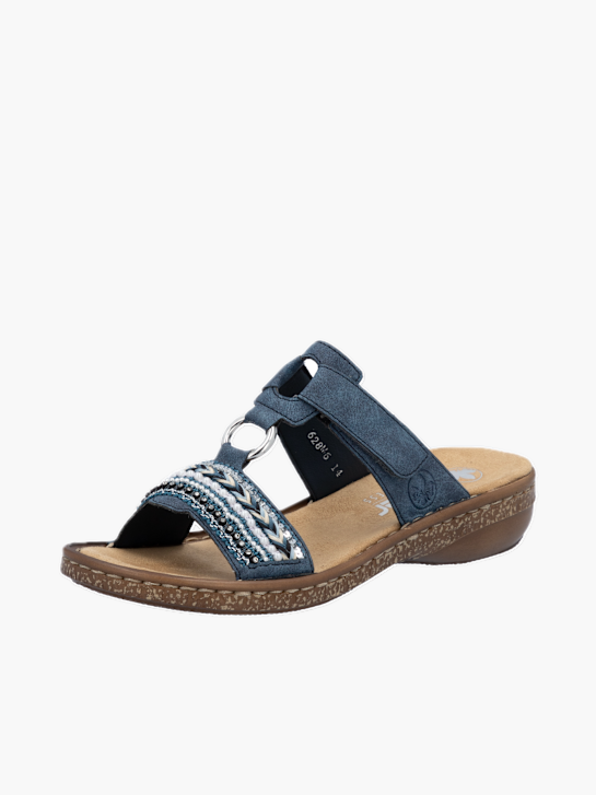 Rieker Damen Pantoletten Blau 137262 2