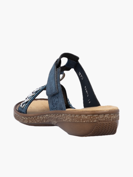 Rieker Damen Pantoletten Blau 137262 3