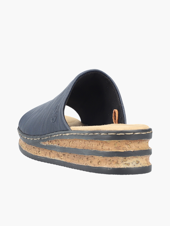 Rieker Damen Pantoletten Blau 137270 3