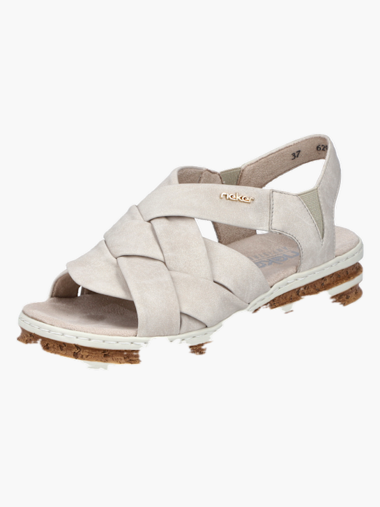 Rieker Damen Keilsandaletten Beige 137273 2