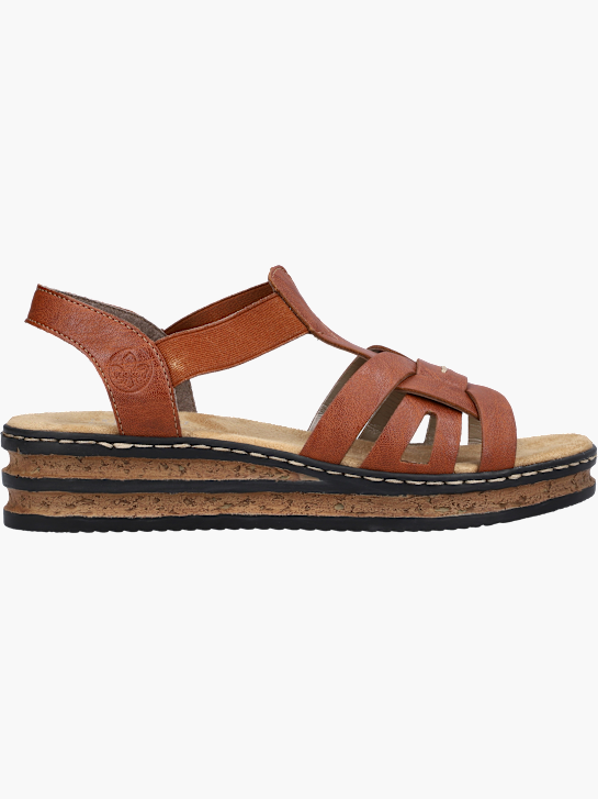 Rieker Damen Keilsandaletten Braun 143642 1