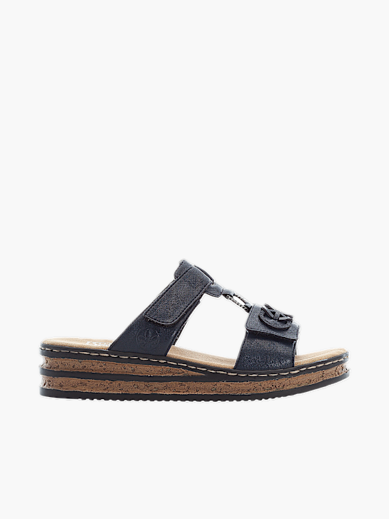 Rieker Damen Pantoletten Blau 137274 1