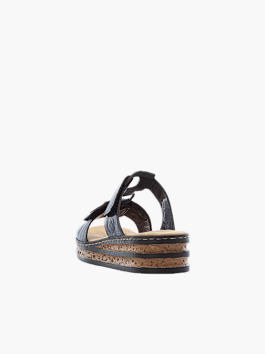 Rieker Damen Pantoletten Blau 137274 3