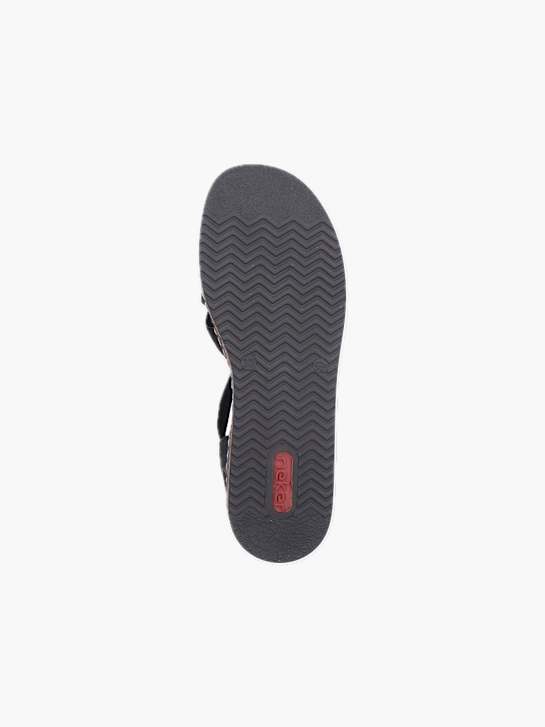 Rieker Damen Keilsandaletten Schwarz 137275 4