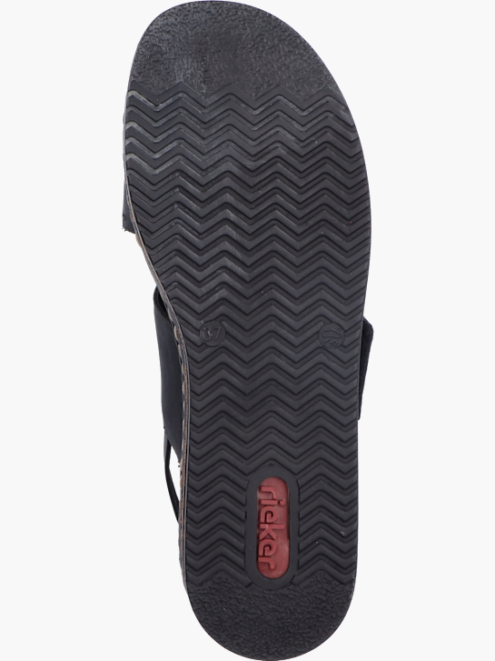 Rieker Damen Keilsandaletten Schwarz 143643 4