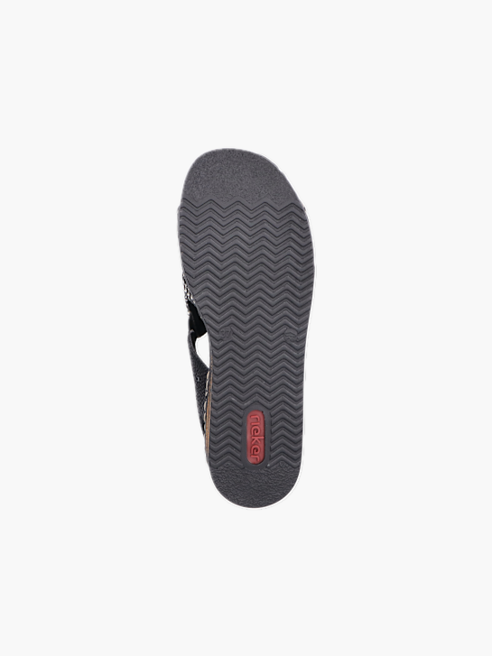 Rieker Damen Keilsandaletten Schwarz 137280 4