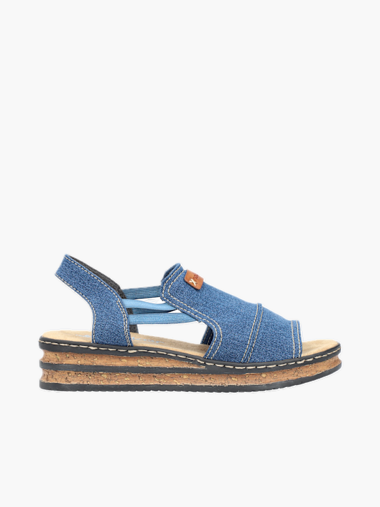 Rieker Damen Keilsandaletten Blau 131197 1
