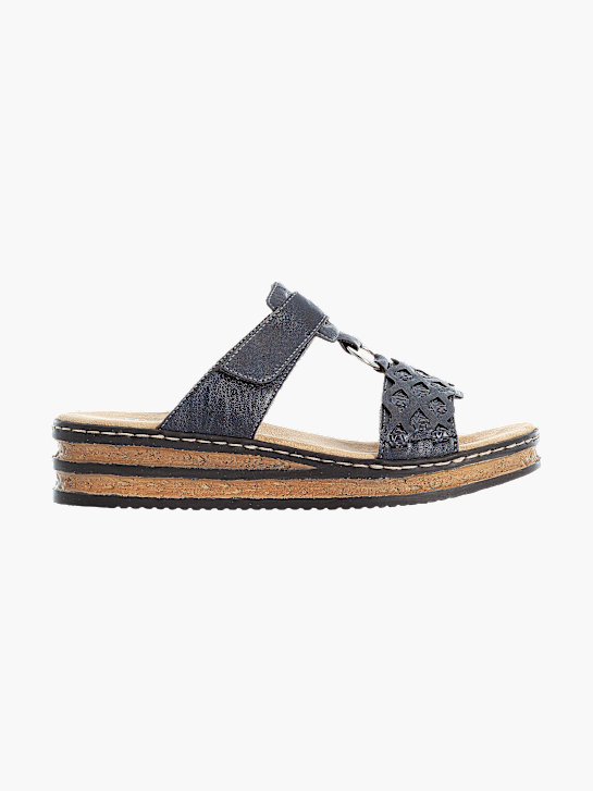 Rieker Damen Pantoletten Blau 137266 1