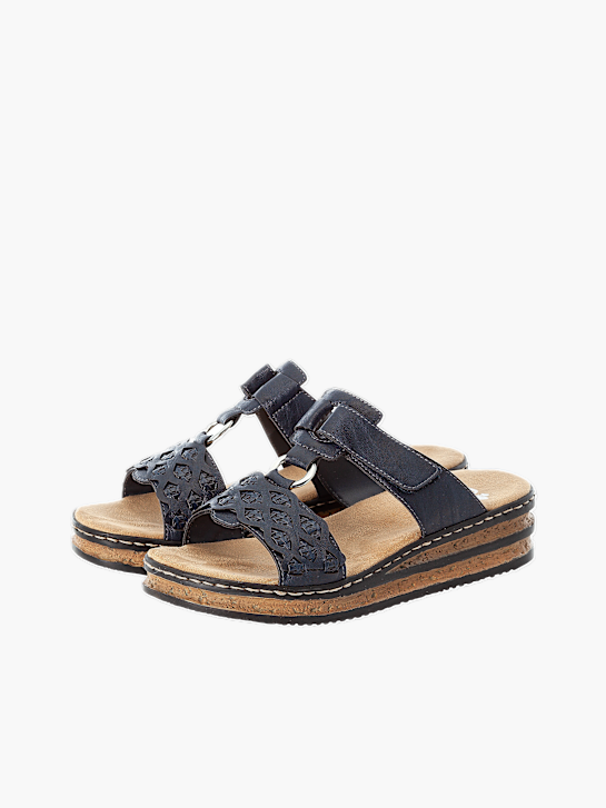 Rieker Damen Pantoletten Blau 137266 4