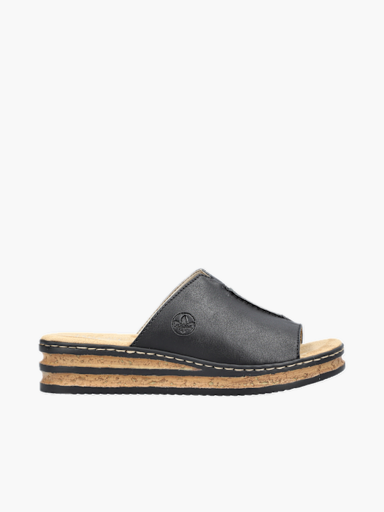 Rieker Damen Pantoletten Schwarz 137268 1