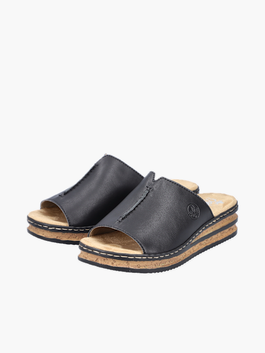 Rieker Damen Pantoletten Schwarz 137268 4