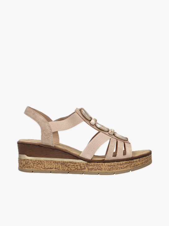 Rieker Damen Keilsandaletten Rosa 137288 1