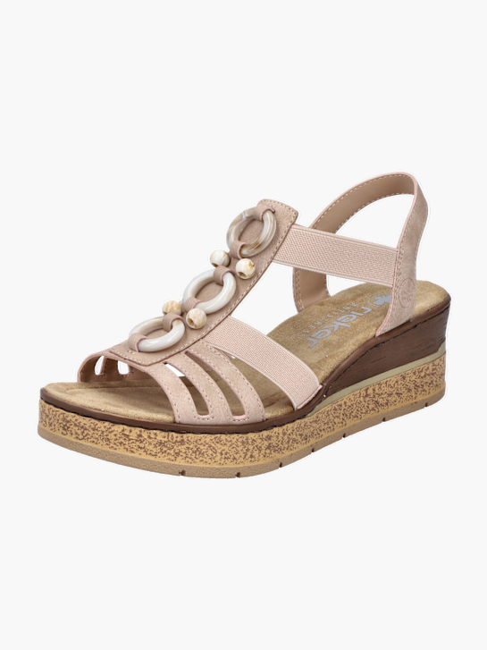 Rieker Damen Keilsandaletten Rosa 137288 2