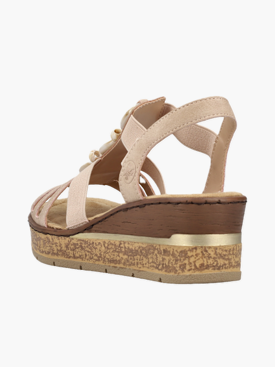 Rieker Damen Keilsandaletten Rosa 137288 3