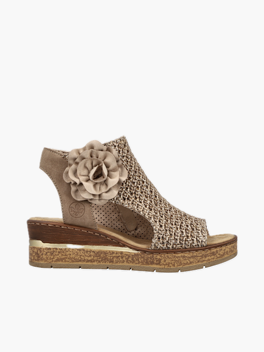 Rieker Damen Keilsandaletten Beige 137290 1