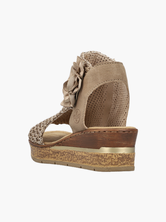 Rieker Damen Keilsandaletten Beige 137290 3