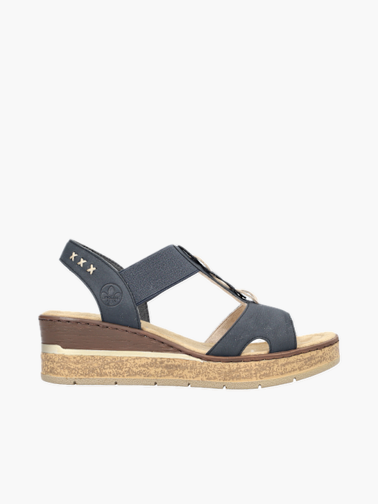 Rieker Damen Keilsandaletten Blau 137291 1